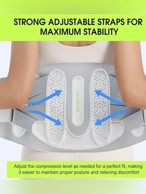 SOLOVER, Back Brace for Lower Back Pain Relief with Bionic Support System,size L